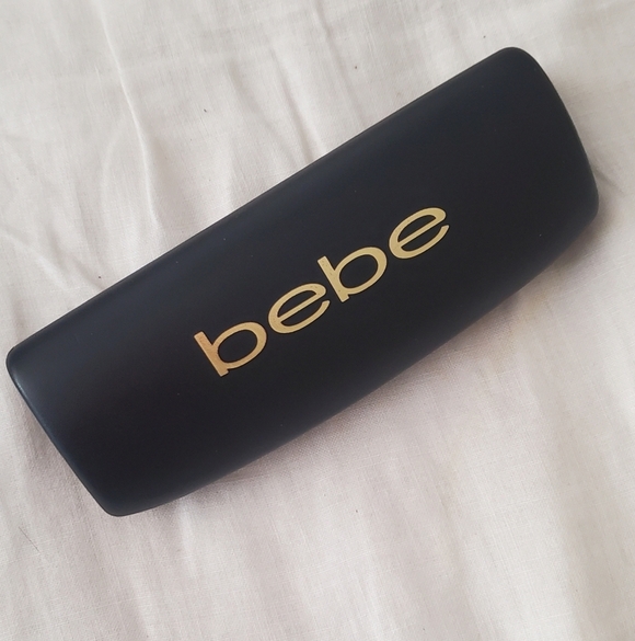 💚5/$25 bebe Black & Gold Signature Logo Sunglasses Eyeglasses Case - Picture 4 of 5